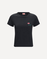 Kenzo Tulip embroidered cotton T-shirt - BLACK | Base Blu