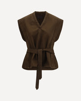 Chasuble Top with belt - BROWN | Base Blu