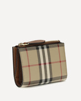 Check printed canvas Wallet - BEIGE | Base Blu