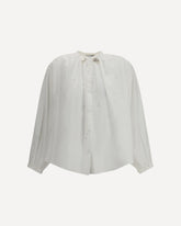 Voile Shirt with embroidery - WHITE | Base Blu