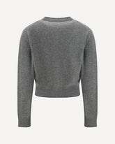 Fitted logo Cardigan - GREY | Base Blu