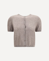 Cardigan Charlotte a maniche corte  - BEIGE | Base Blu