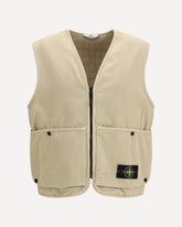 Oversized quilted Vest - BEIGE | Base Blu