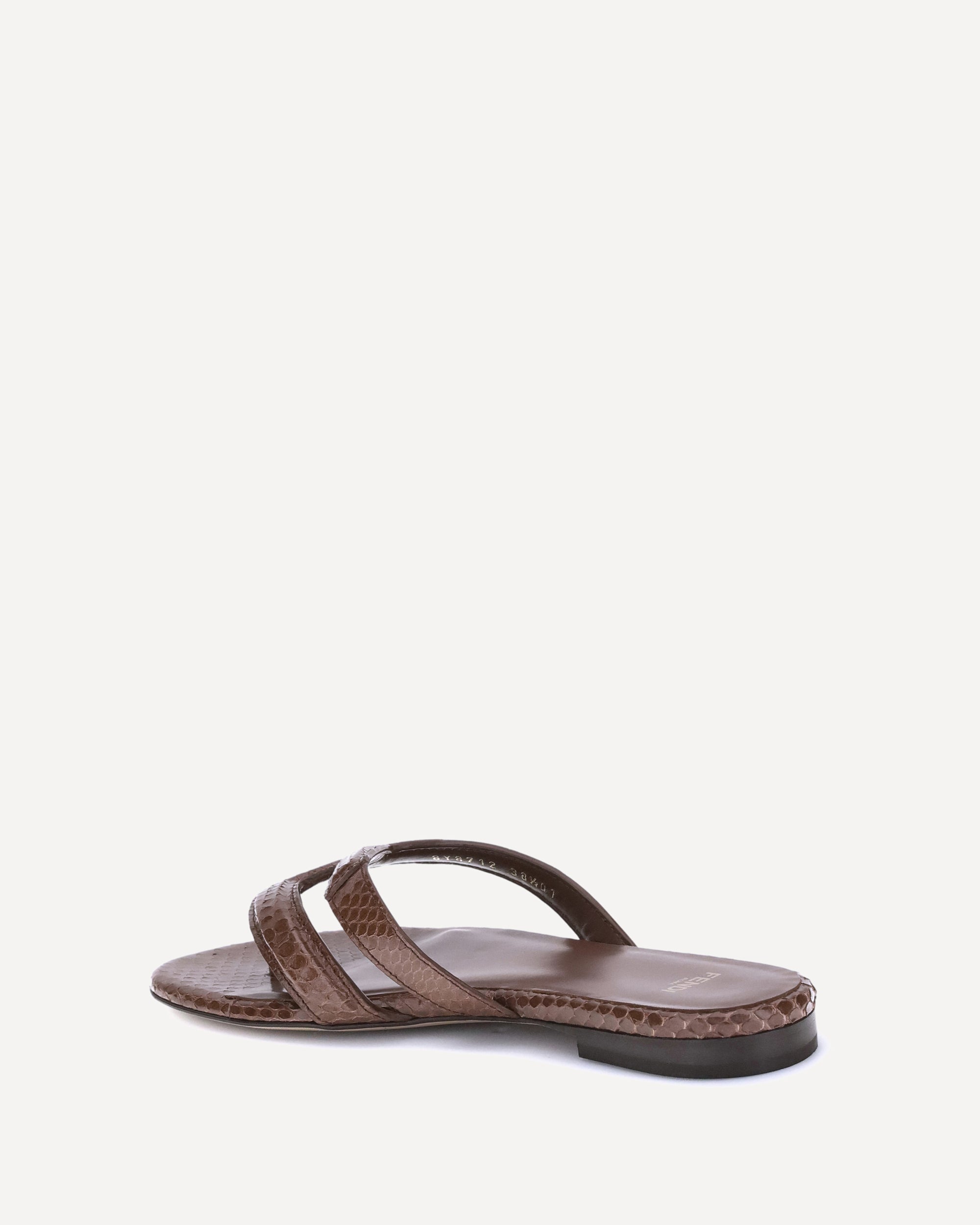 FENDI Infradito Ayers Sandals BROWN | Base Blu