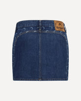 Zipped mini Skirt - BLUE | Base Blu