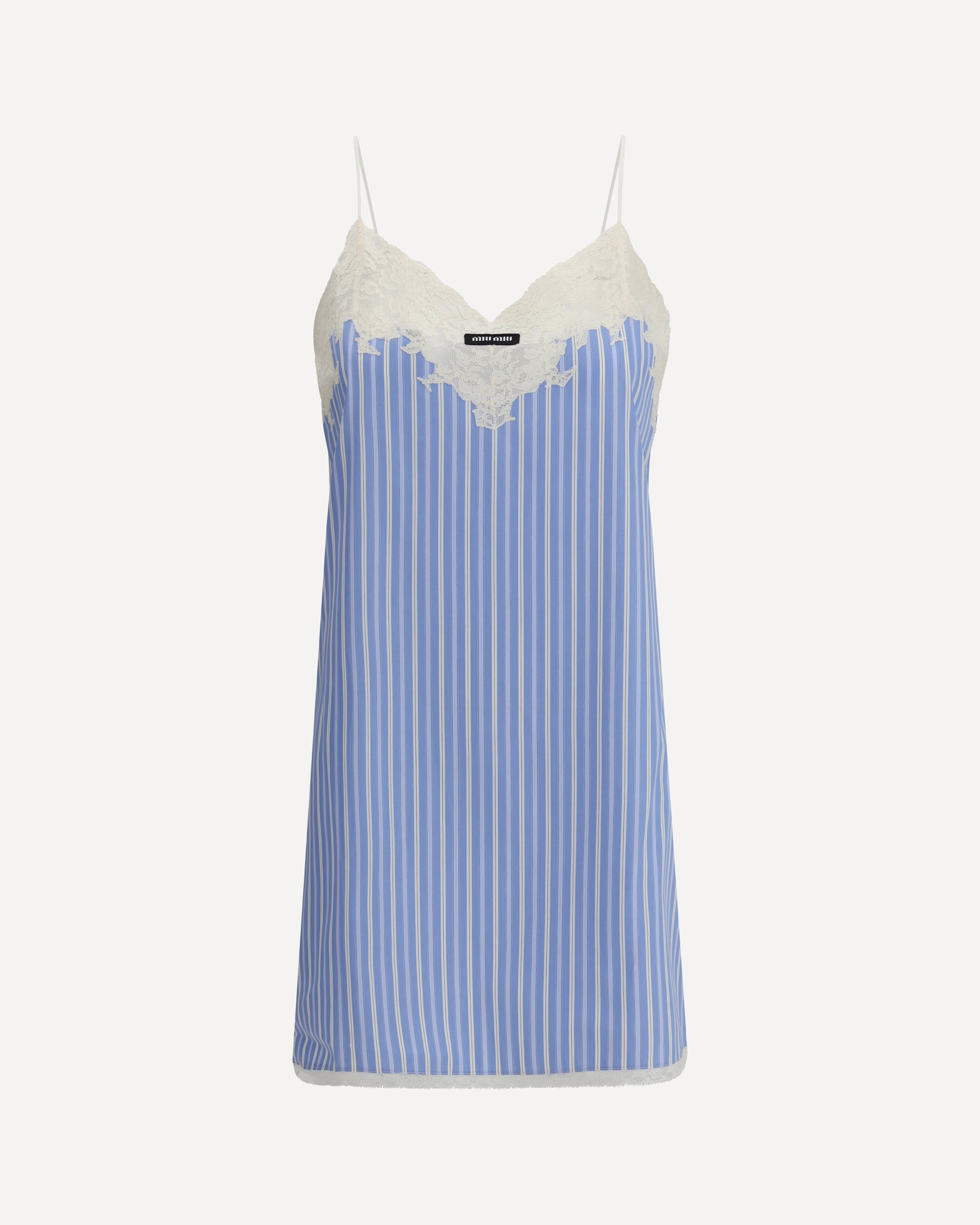 MIU MIU Slip mini Dress LIGHT BLUE | Base Blu