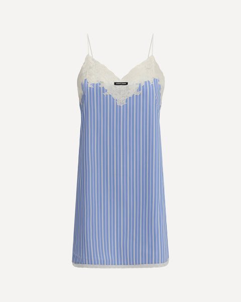 MIU MIU Slip mini Dress LIGHT BLUE | Base Blu