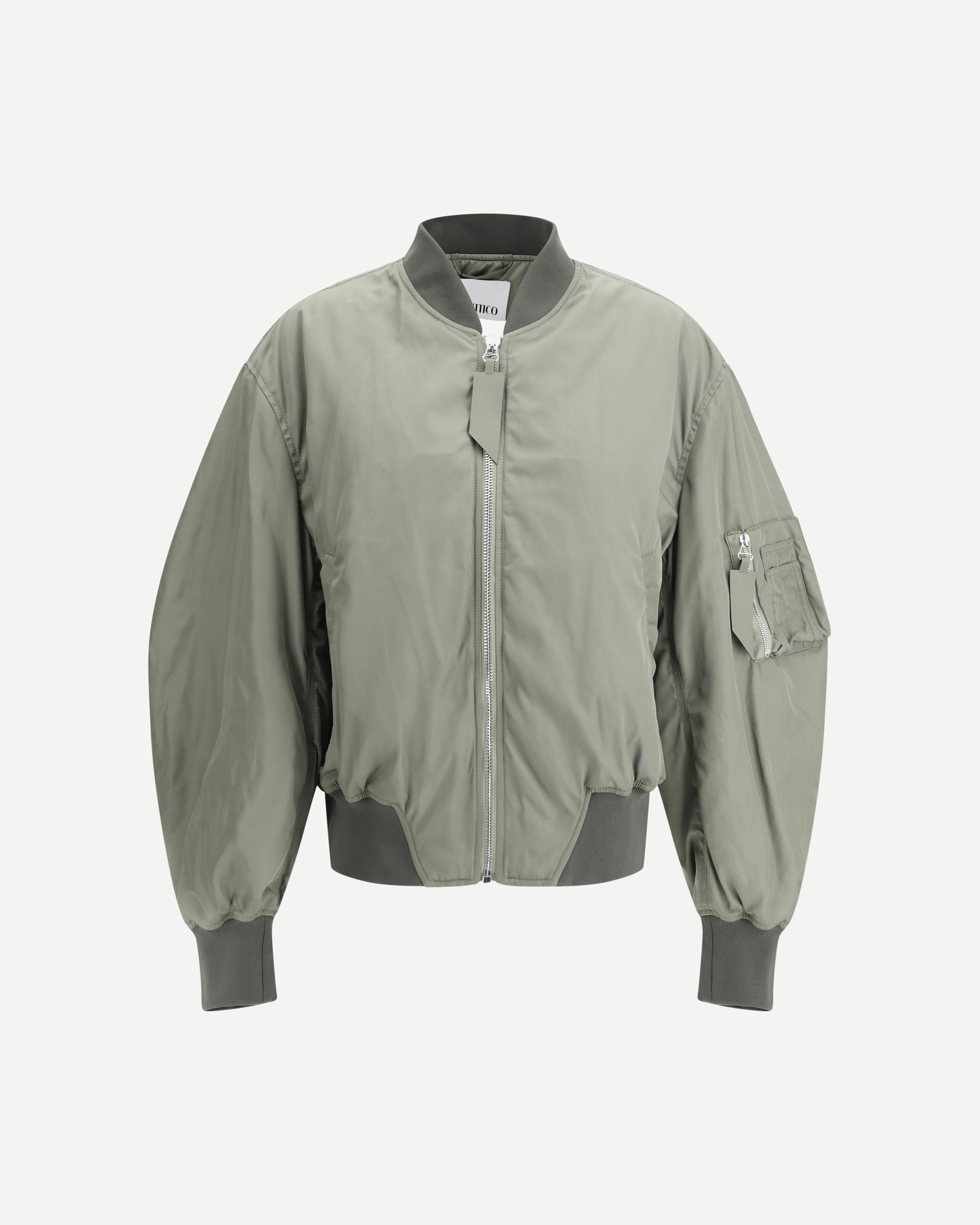 THE ATTICO Nylon bomber Jacket GREEN | Base Blu