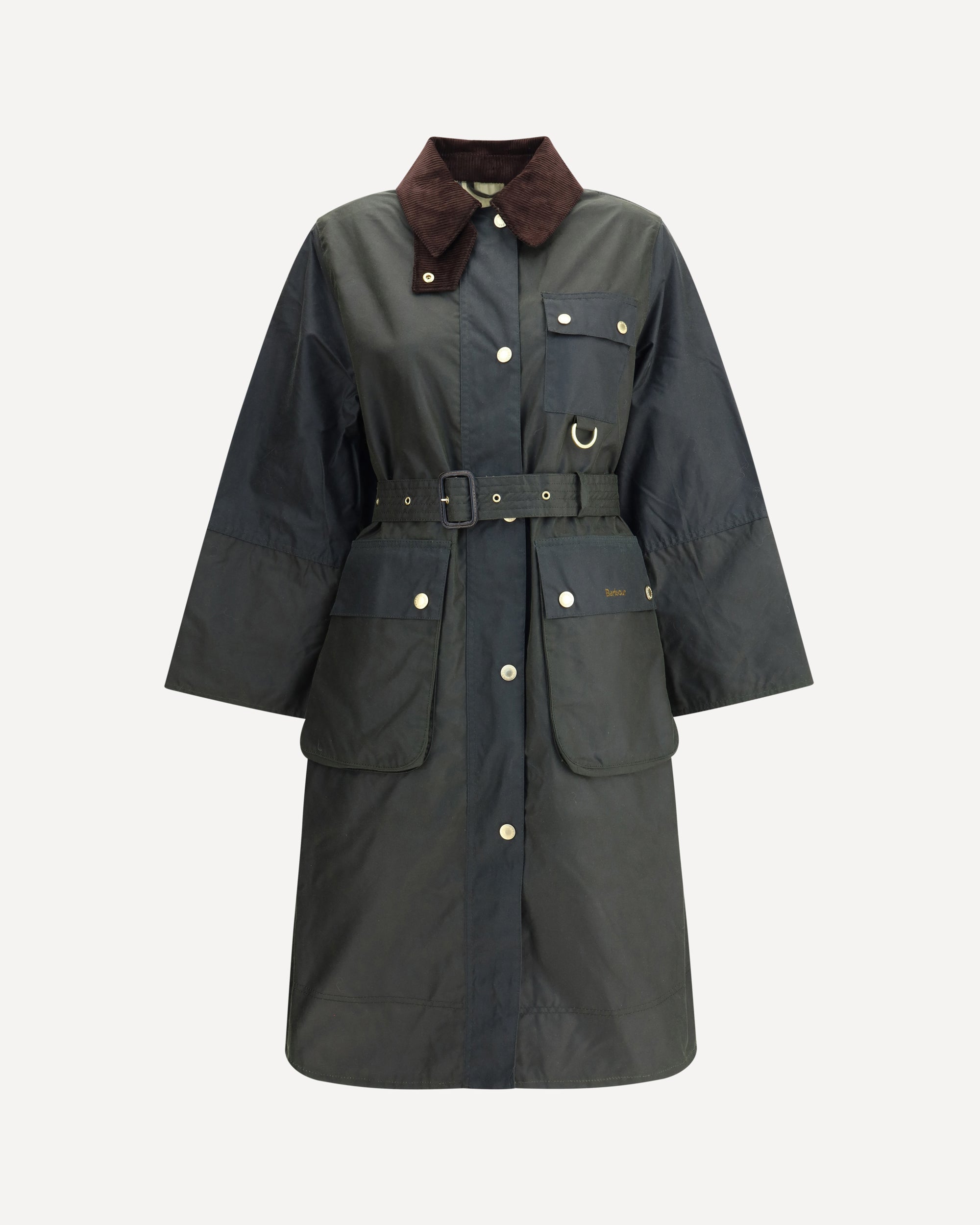 BARBOUR Milda waxed Trench Coat GREEN | Base Blu