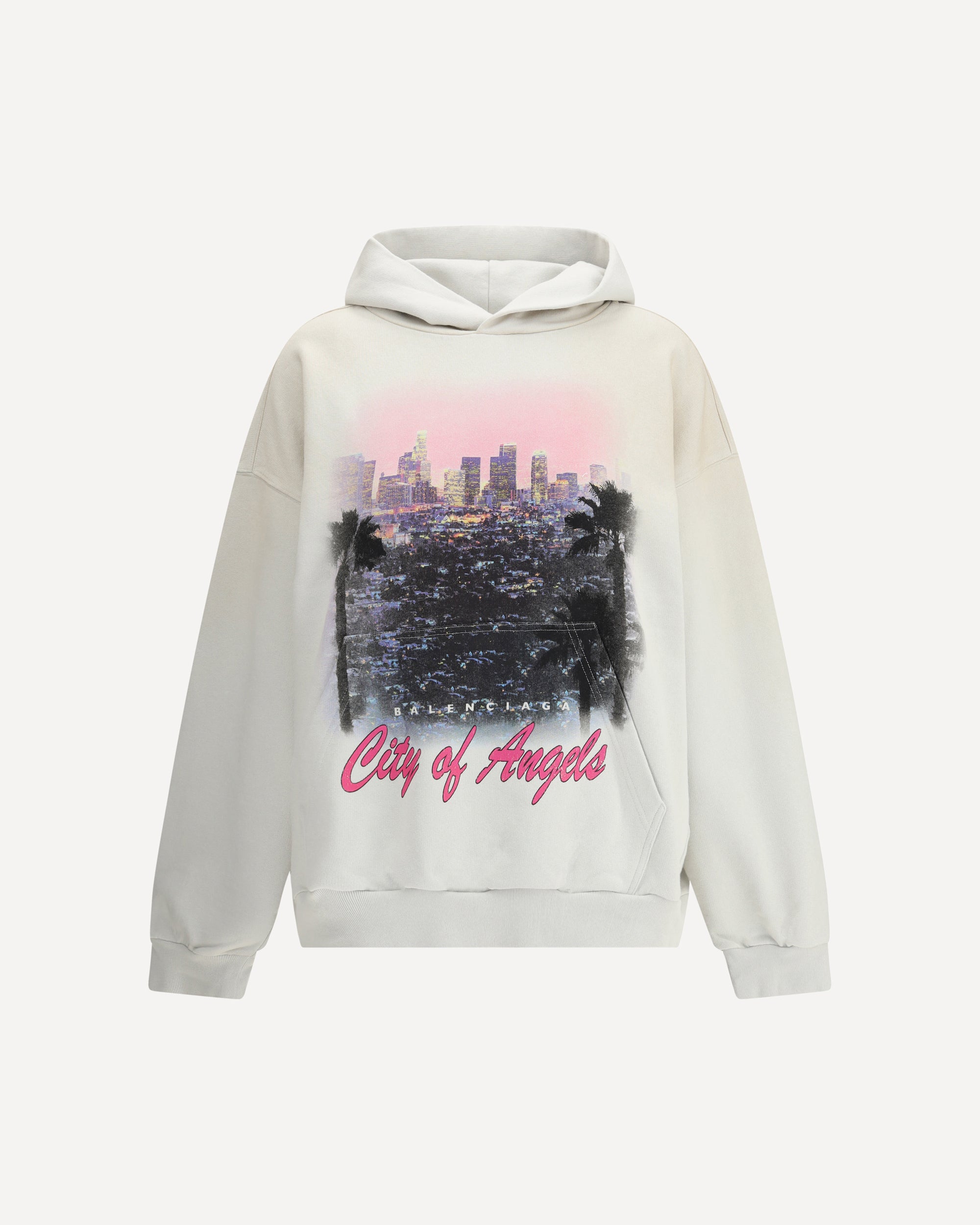 【BALENCIAGA】 City Of Angels フーディー BALENCIAGA City of Angels Hoodie WHITE | Base Blu