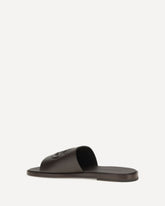 Embossed logo Sandals - BROWN | Base Blu