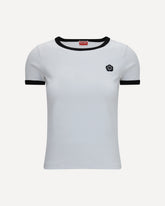 Boke Flower 2.0 embroidered cotton T-shirt - WHITE | Base Blu