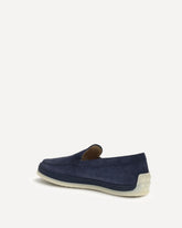 Raffia and leather Slipper Loafers - BLUE | Base Blu