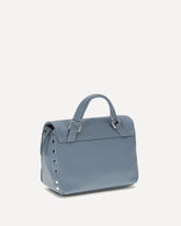 Saeta Baby leather Postina Handbag - LIGHT BLUE | Base Blu