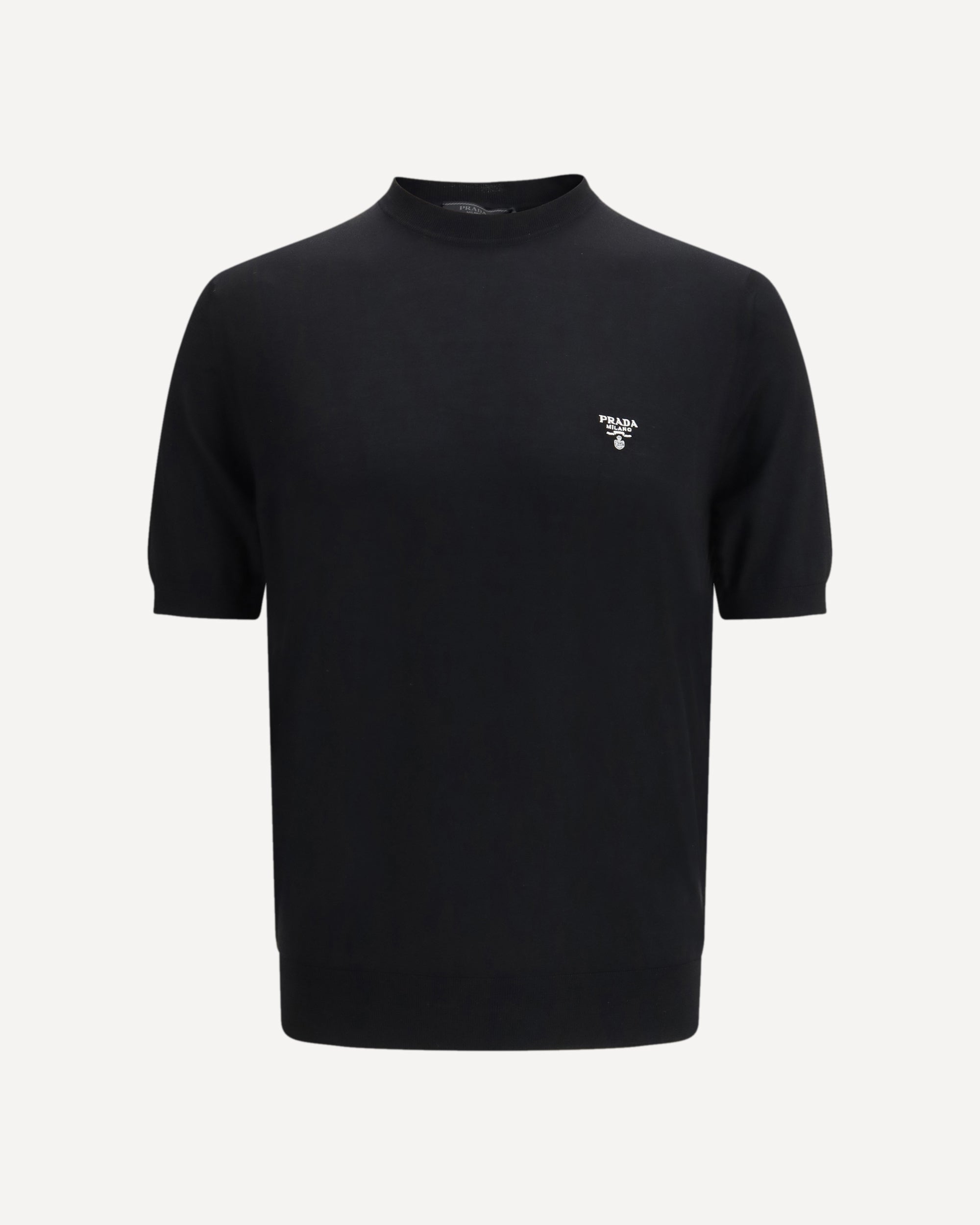 PRADA Virgin wool T-shirt BLACK | Base Blu