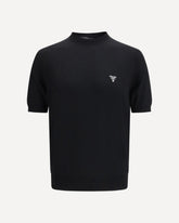 T-shirt in lana vergine - NERO | Base Blu