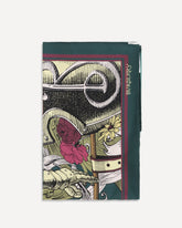 Silk Scarf with Etched Knight - GREEN | Base Blu