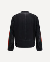 Cotton denim biker Jacket - BLACK | Base Blu