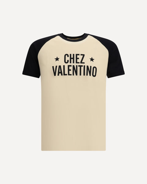VALENTINO Chez Valentino T-Shirt CREAM | Base Blu