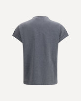 Cotton T-shirt with embellishments - GREY | Base Blu