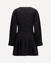 Abito chemisier corto con cintura - NERO | Base Blu
