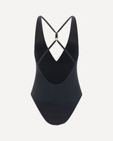 Safety Pin One Piece Swimsuit - BLACK | Base Blu