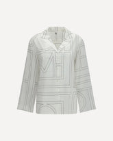 Camicia PJ monogram in cotone - BIANCO | Base Blu