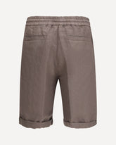 Linen Dyed Shorts - BROWN | Base Blu