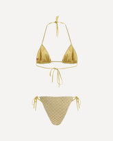 Triangle Bikini in lamé viscose - GOLD | Base Blu