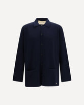 Wool Cardigan with VLogo - BLUE | Base Blu