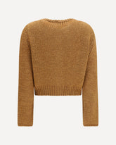 Chunky knit Cardigan with buttons - BROWN | Base Blu