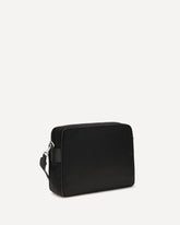 Re-Nylon and leather Shoulder Bag - BLACK | Base Blu
