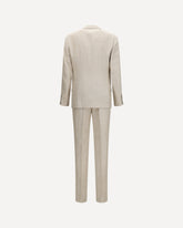 Hopsack Suit in silk, linen, and wool - BEIGE | Base Blu