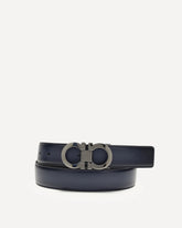 Gancini reversible Belt - BLACK | Base Blu