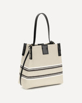 Release Bucket Bag in canvas and leather - CREAM | Base Blu