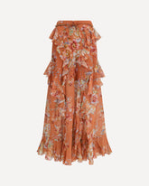 Gonna lunga con volant - ARANCIONE | Base Blu