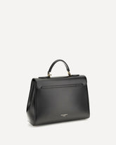 Marlene leather Handbag - BLACK | Base Blu