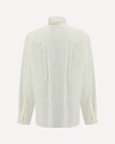 Taffeta Shirt with removable bow - CREAM | Base Blu