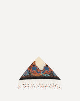 Foulard in seta con frange e perline - MULTICOLORE | Base Blu
