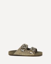 Urchin suede Check Sandals - BEIGE | Base Blu