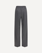 Elasticated straight leg wool Pants - GREY | Base Blu