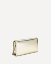 Pochette Bettina in pelle laminata - ORO | Base Blu