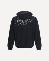 Photographic Negative print fleece zip Hoodie - BLACK | Base Blu