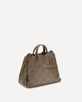 Large quilted Mellow Handbag - GREY | Base Blu
