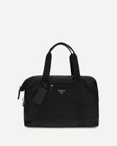 Travel Bag in Re-Nylon and Saffiano - BLACK | Base Blu