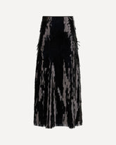 Sequin midi Skirt - BLACK | Base Blu