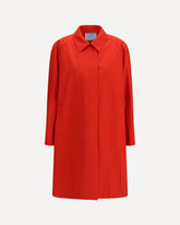 Cotton Gabardine Coat with classic collar - RED | Base Blu
