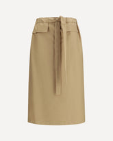 Cotton midi Skirt - BEIGE | Base Blu