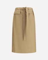 Gonna midi in cotone - BEIGE | Base Blu
