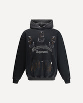 Felpa con Cappuccio Thoroughbred  - NERO | Base Blu